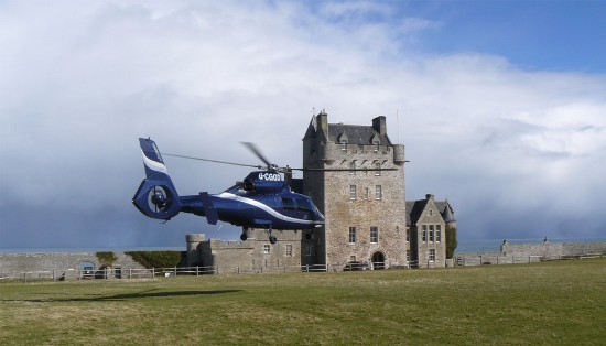 Arriving in style at Ackergill Tower