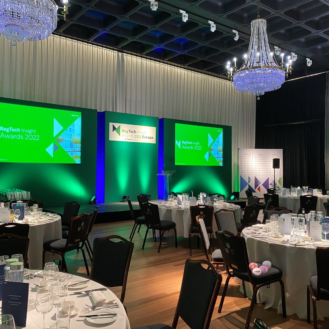 Cabaret style seating layout at Glaziers Hall