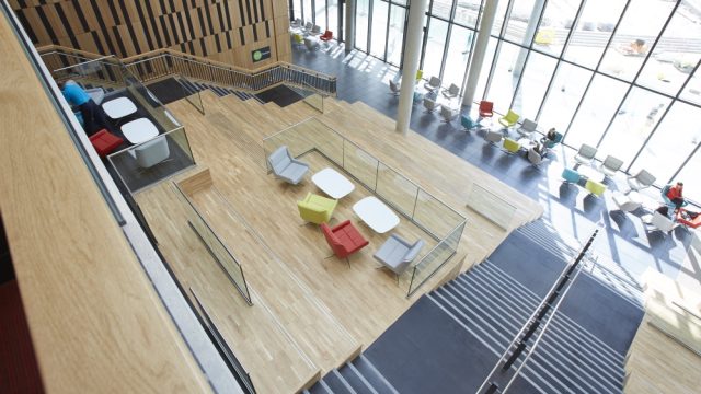 Temporary interior shots of spaces in Birley Fields for the Conference Office.