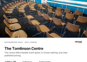 Hackney's Tomlinson Centre Offers Flexible, Affordable Event Space