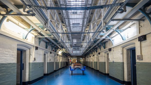 Main wing ground floor landing at Shrewsbury Prison